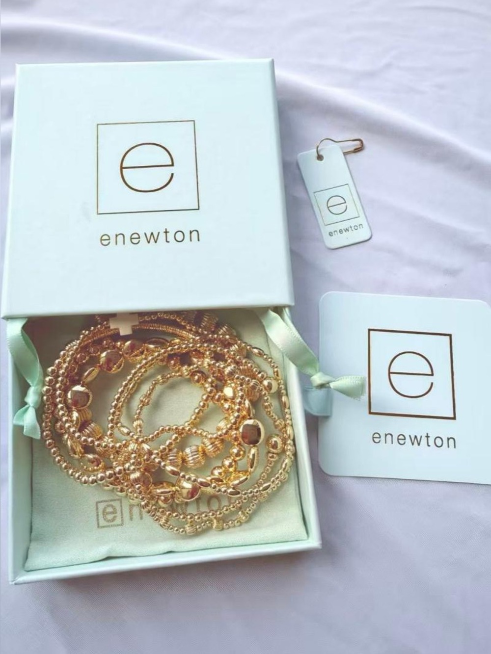 Newton Rose Gold Layered Beaded Bracelet Set